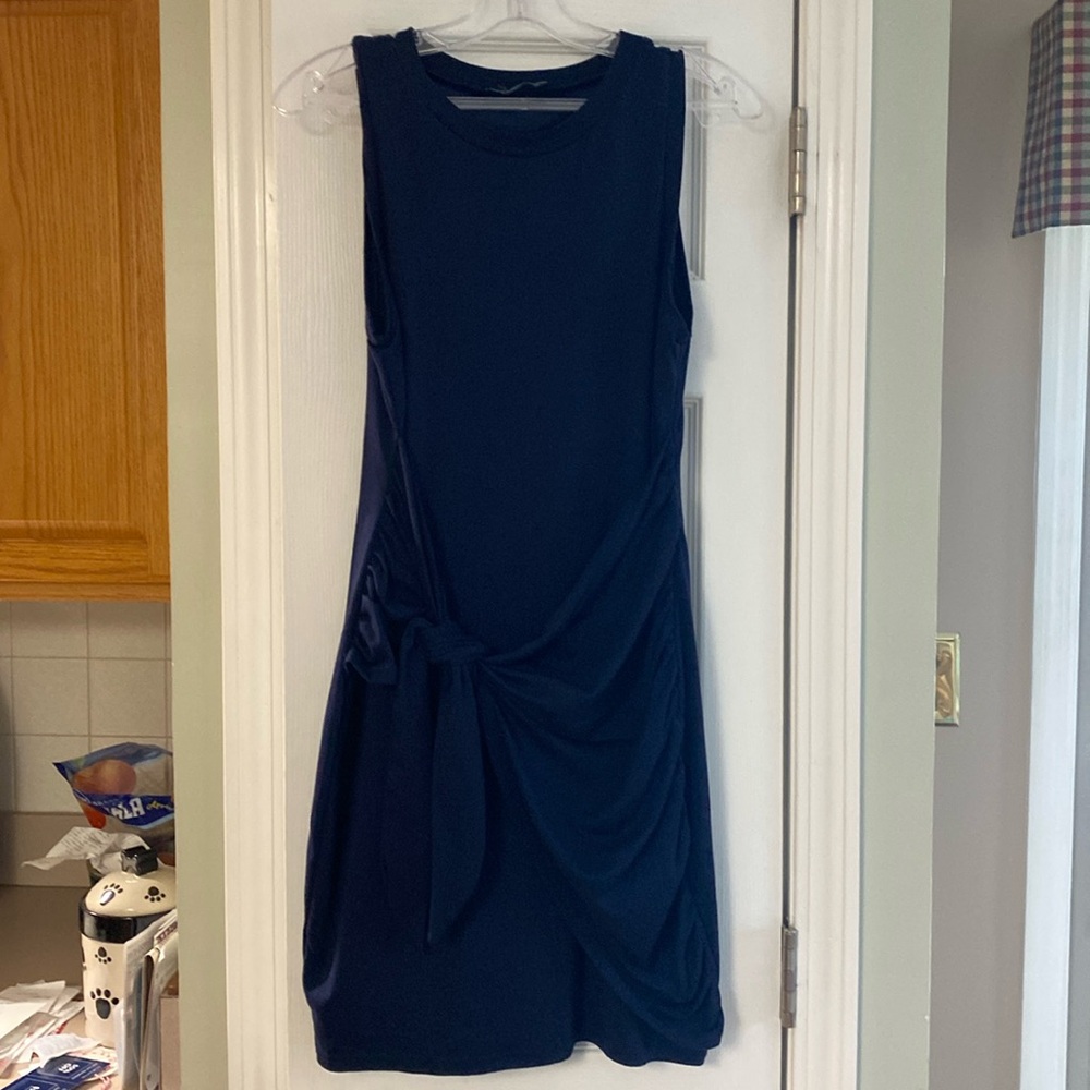 Lillusory, blue knit dress, with blue lining, size small to medium